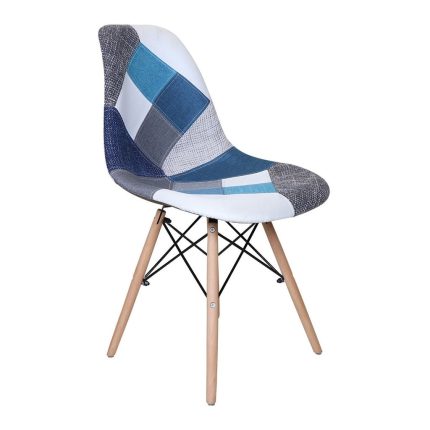 Chaise PATCHWORK BLEU⚪⚫🔵🟣